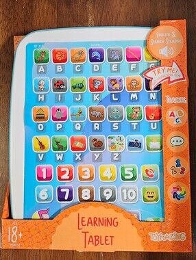 Toymazing Learning Tablet Toddler Kids Alphabet Numbers English Spanish Bilingua